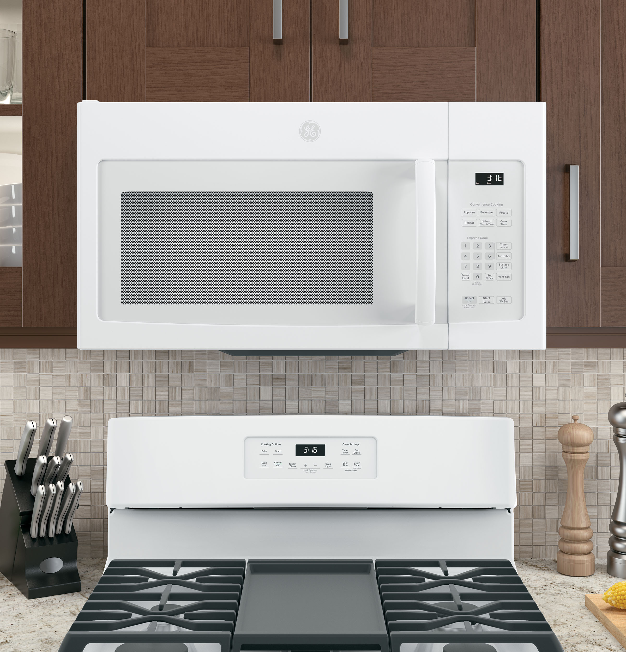 1.6 Cu. Ft. Over-the-Range Microwave Oven with Recirculating Venting view 4