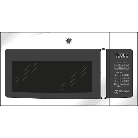 1.6 Cu. Ft. Over-the-Range Microwave Oven with Recirculating Venting view 10