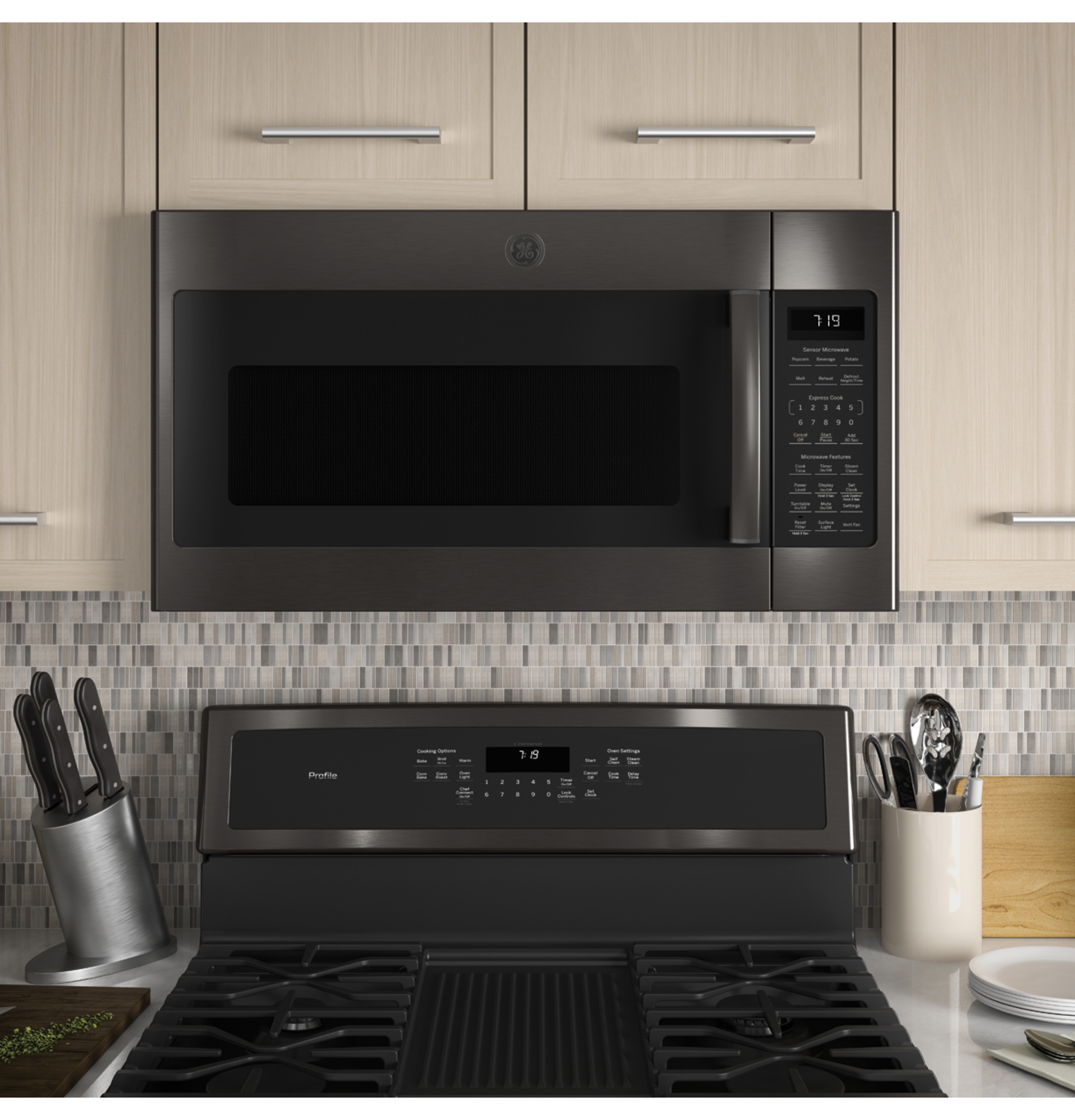 1.9 Cu. Ft. Over-the-Range Sensor Microwave Oven with Recirculating Venting JNM7196BLTS
