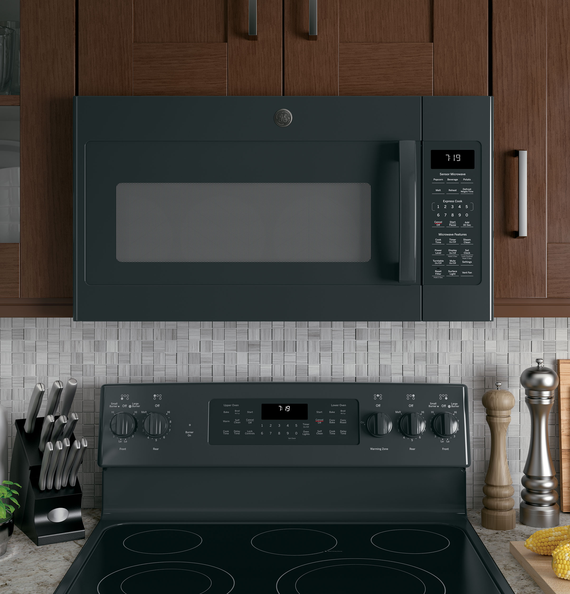 1.9 Cu. Ft. Over-the-Range Sensor Microwave Oven with Recirculating Venting JNM7196DKBB