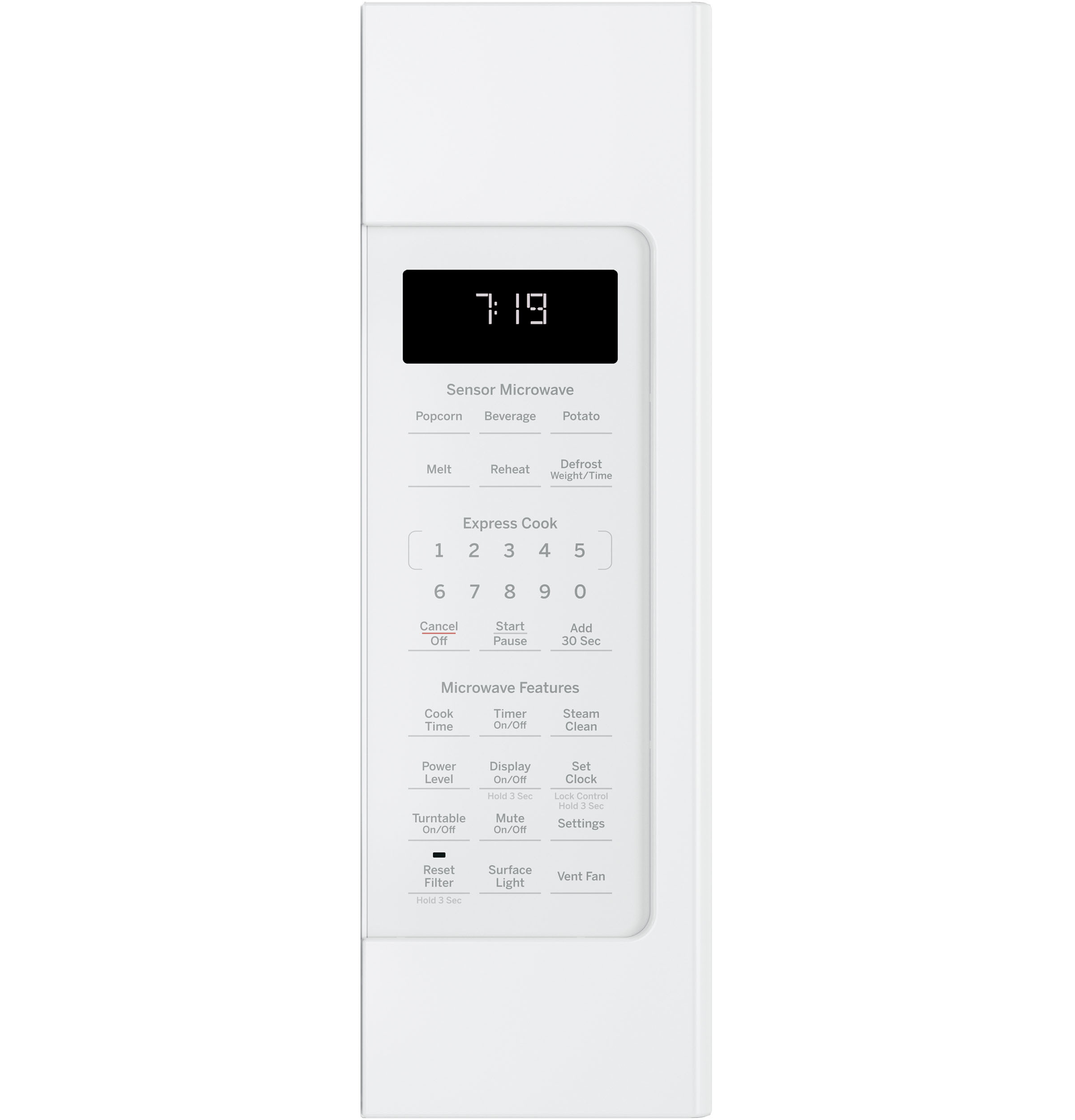 1.9 Cu. Ft. Over-the-Range Sensor Microwave Oven with Recirculating Venting JNM7196DKWW