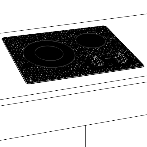 21" Electric Radiant Cooktop JP256BMBB, product image 4 of 4