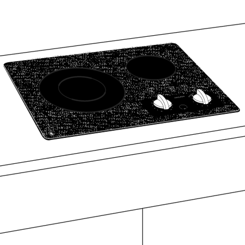 21" Electric Radiant Cooktop JP256WMWW, product image 4 of 4