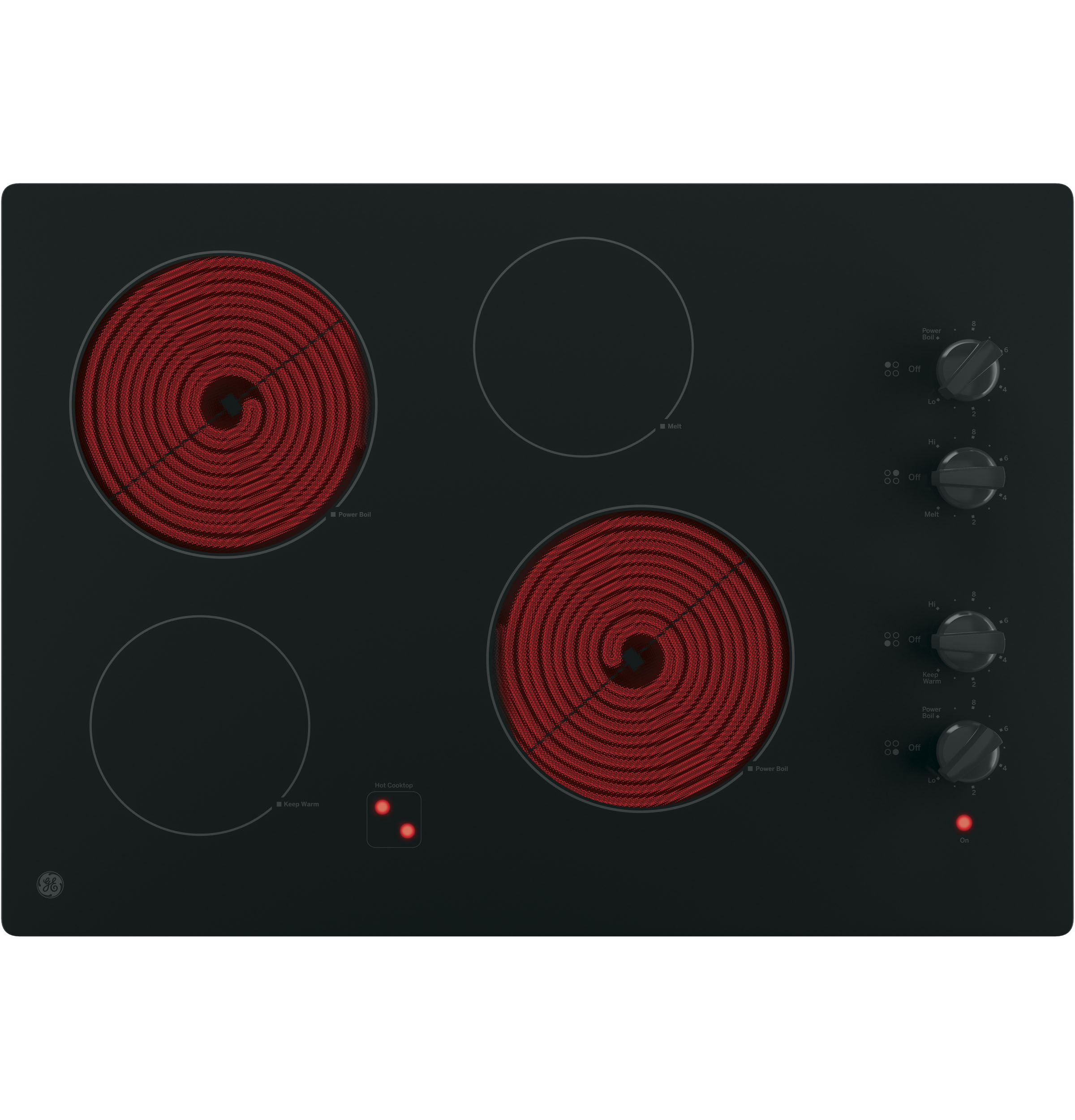 30" Built-In Knob Control Electric Cooktop view 3
