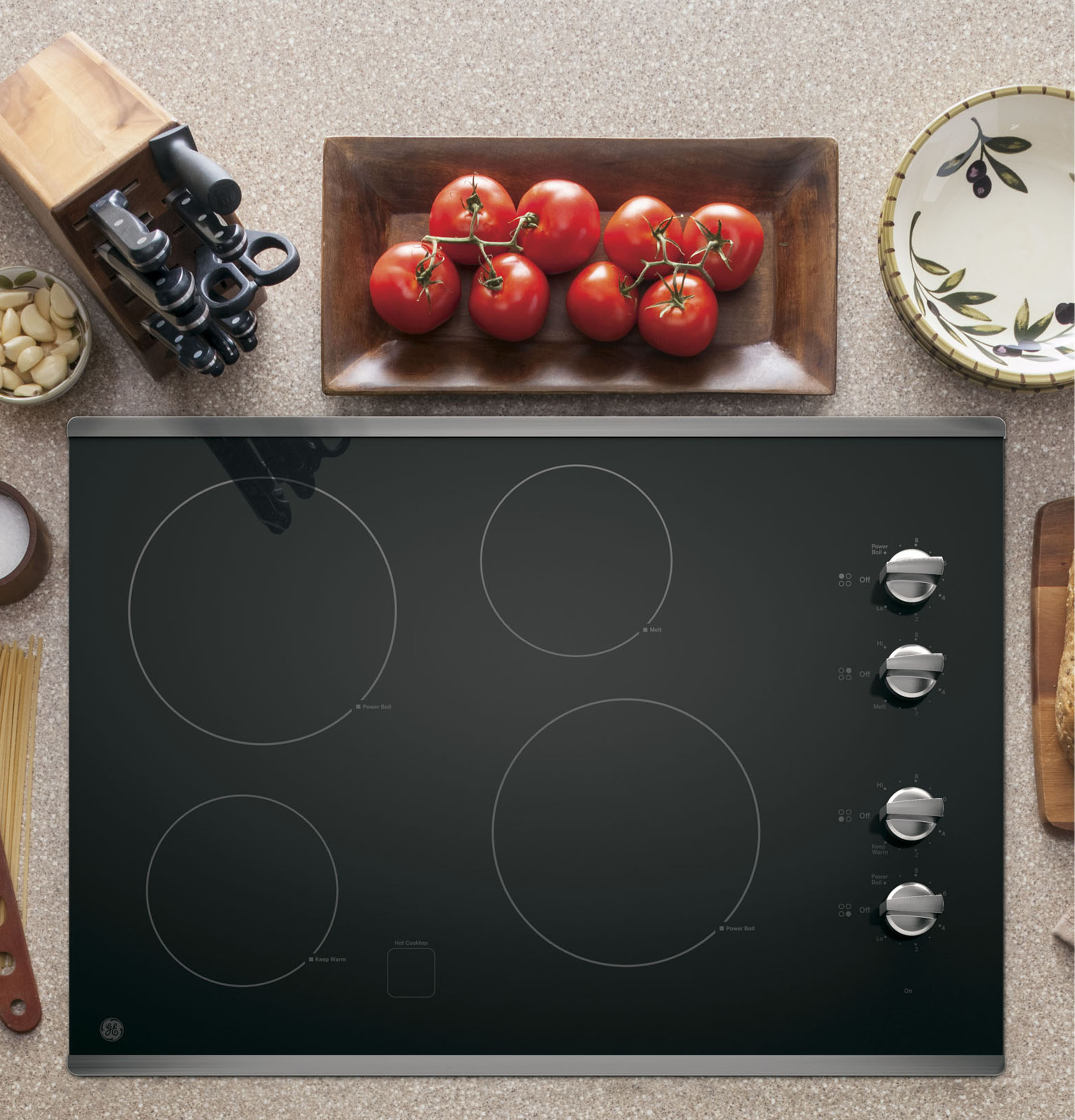 30" Built-In Knob Control Electric Cooktop view 2
