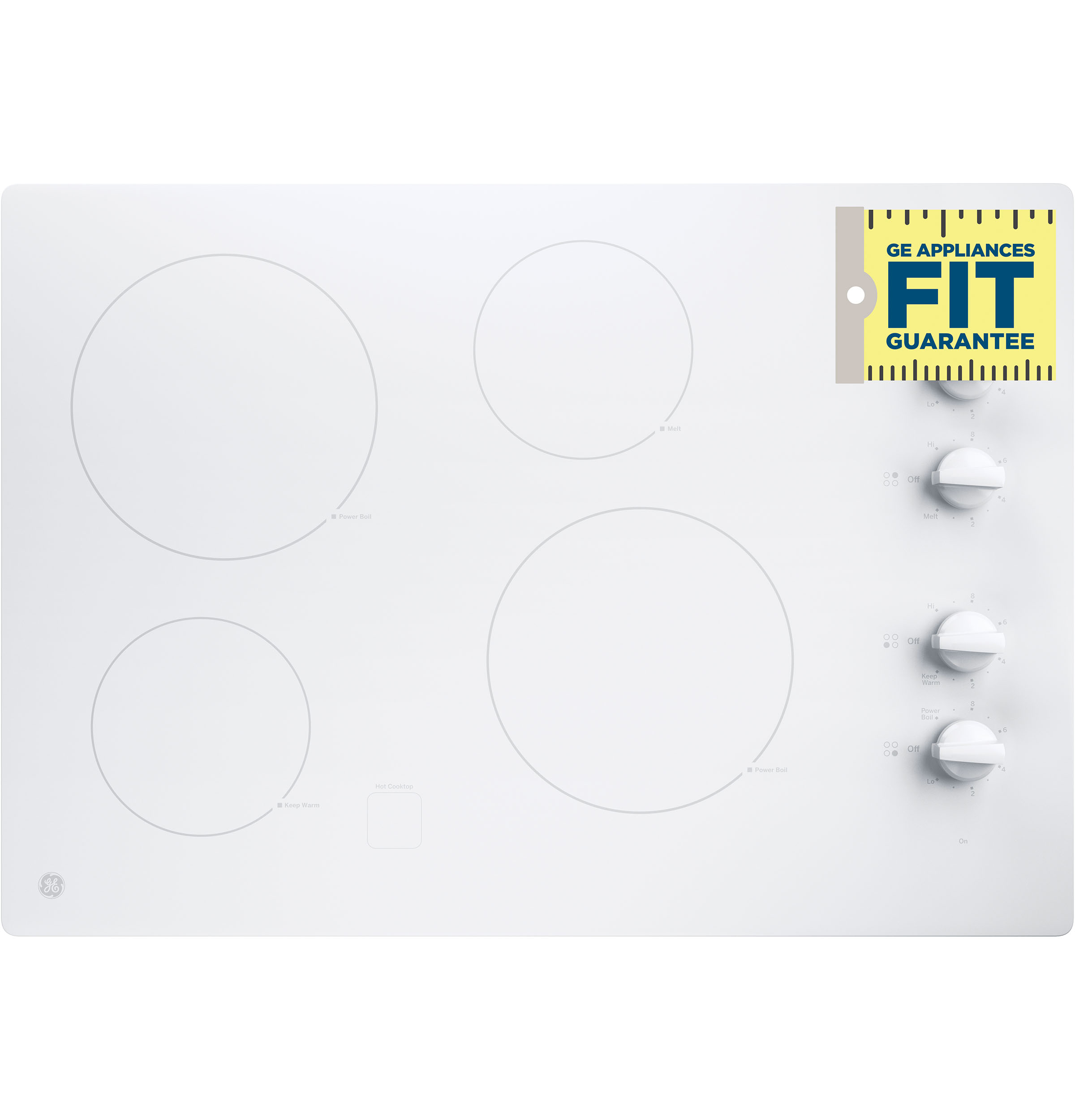 30" Built-In Knob Control Electric Cooktop JP3030TJWW