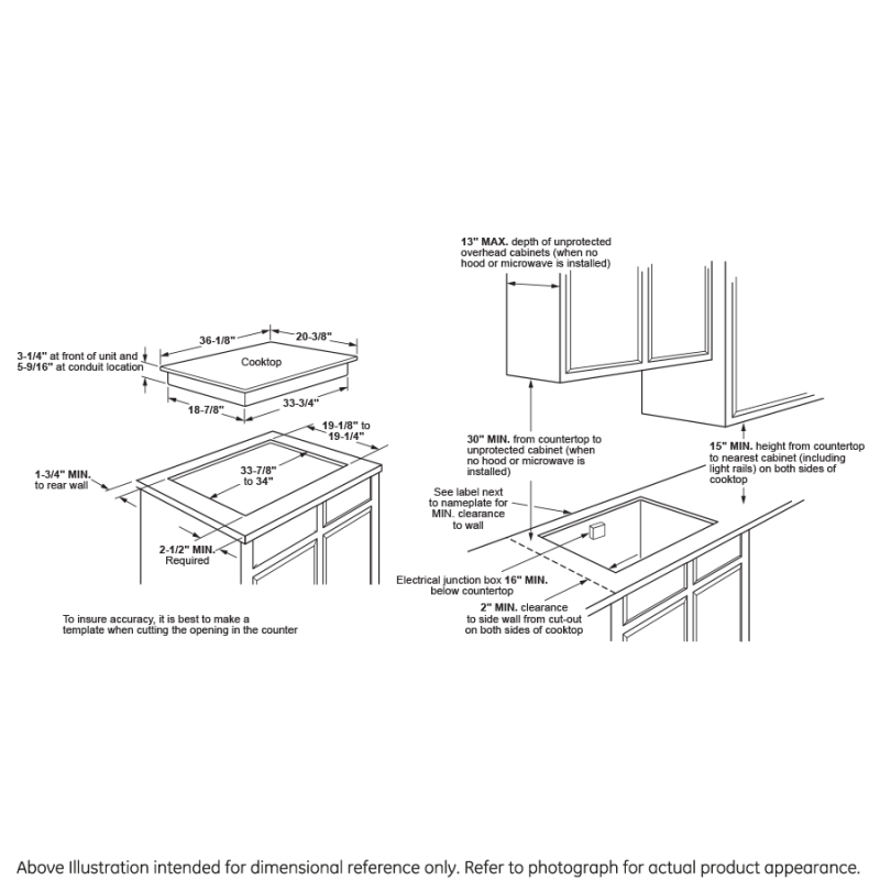 36" Built-In Knob Control Electric Cooktop view 5