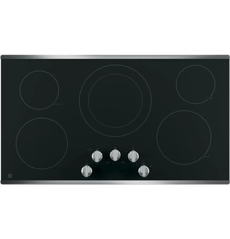 36" Built-In Knob Control Electric Cooktop JP3036SLSS