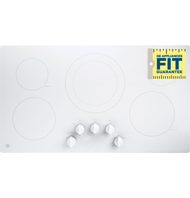 Ge® 36" Built-in Knob Control Electric Cooktop JP3036TLWW