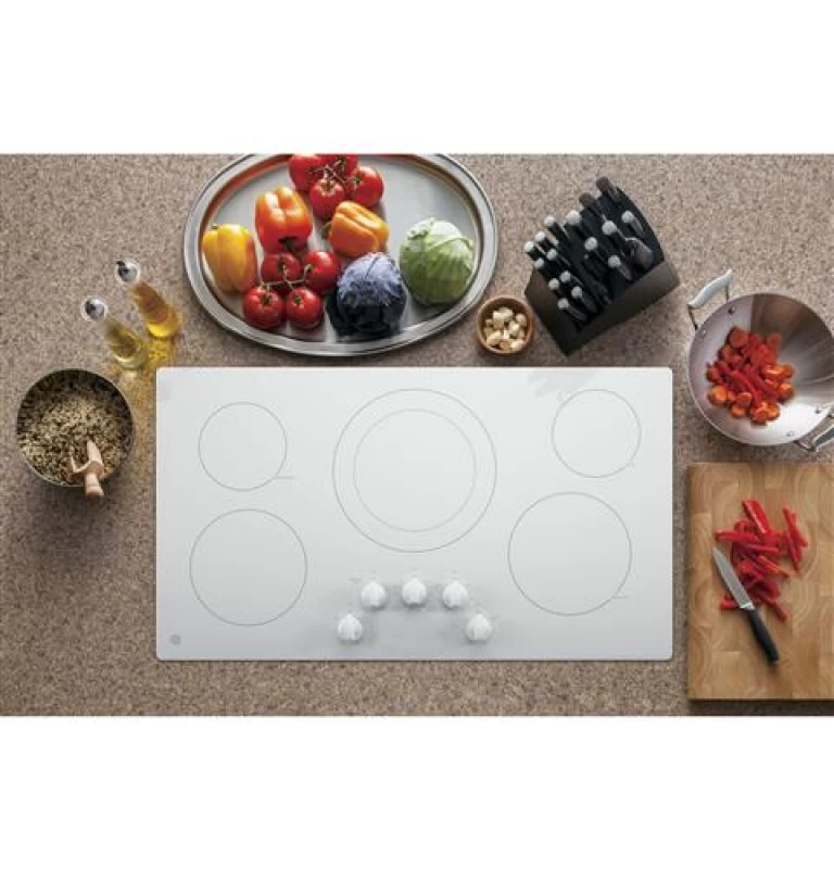 36" Built-In Knob Control Electric Cooktop JP3036TLWW