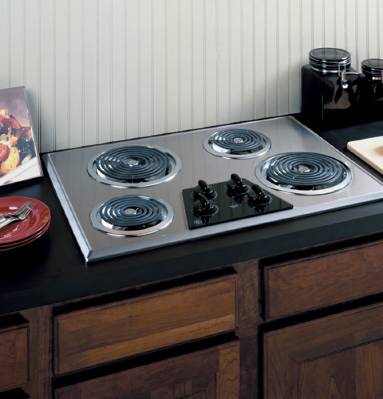 GE 30" Built-In Electric Cooktop Stainless Steel JP328SFSS Picture 1