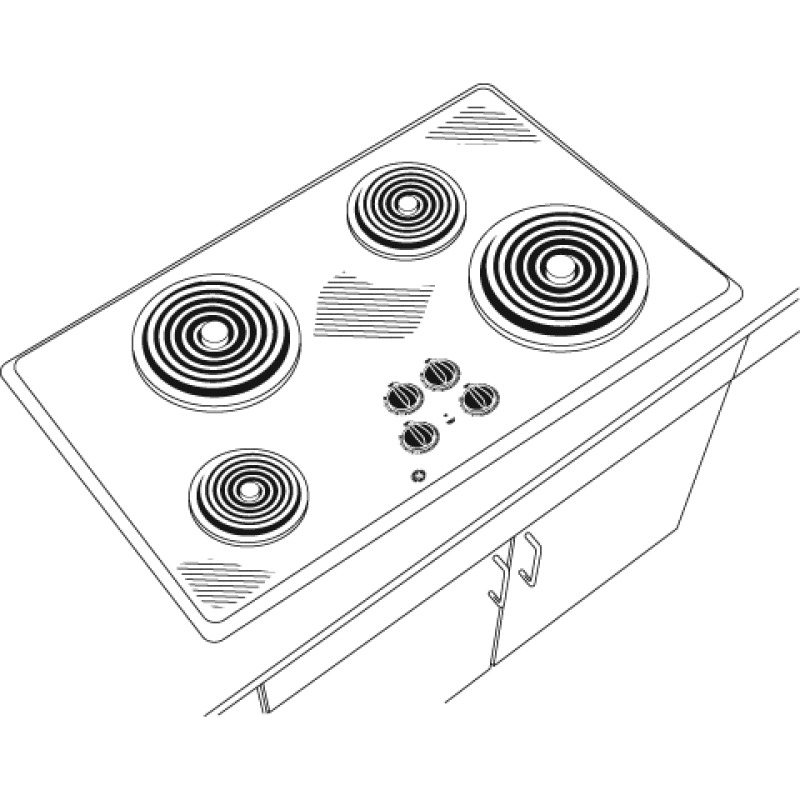 30" Built-In Electric Cooktop JP328SKSS, product image 4 of 5