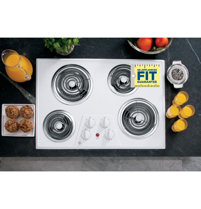 30" Built-In Electric Cooktop JP328WKWW, product image 3 of 5