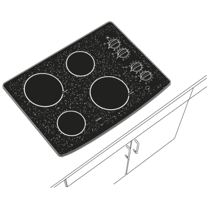 30" Built-In Electric Cooktop JP336DDBB, product image 5 of 6