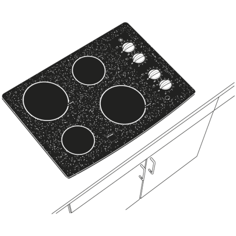 30" Built-In Electric Cooktop JP336DDWW, product image 5 of 6
