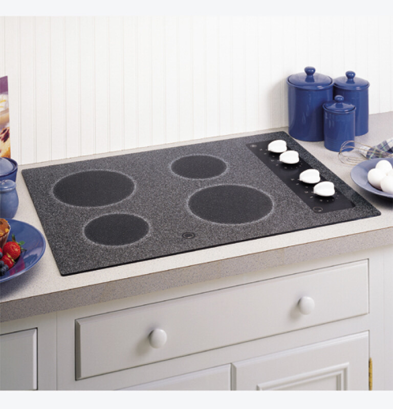 30" Built-In CleanDesign Electric Cooktop JP340WCWW