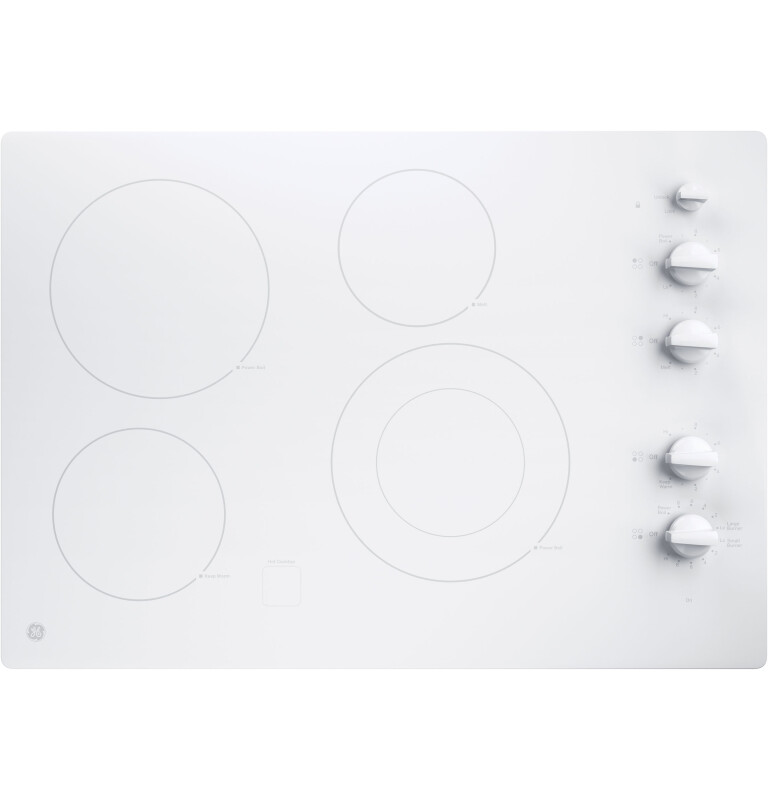 30" Built-In Knob Control Electric Cooktop JP3530TJWW