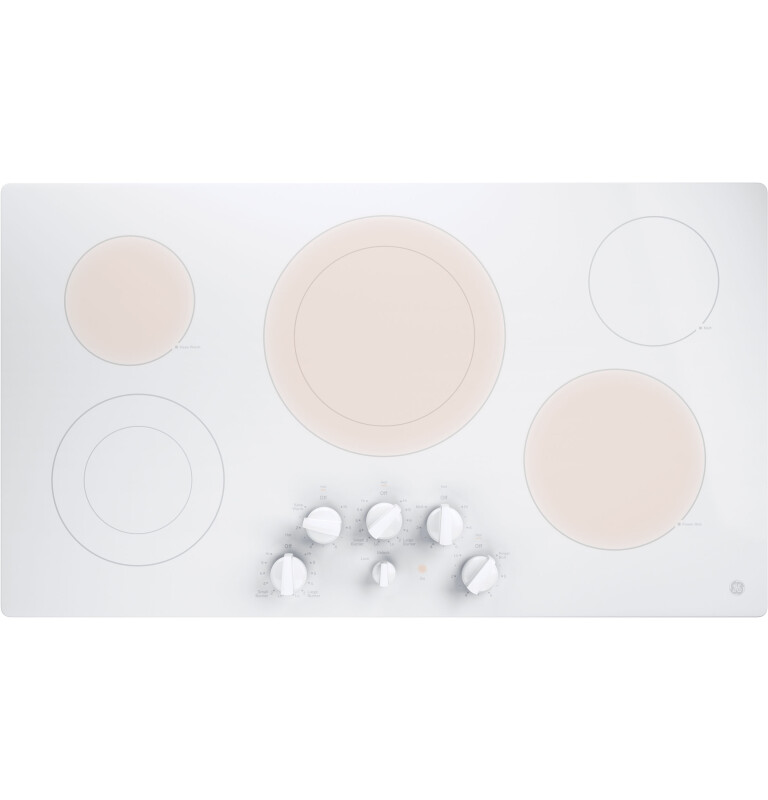 36" Built-In Knob Control Electric Cooktop JP3536TJWW
