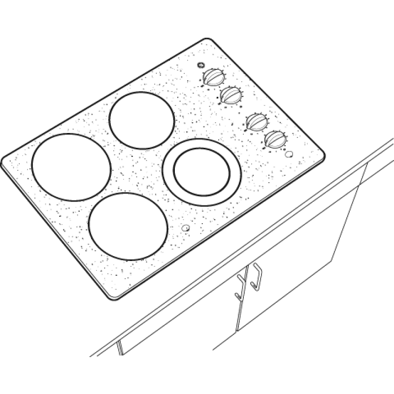 30" Built-In CleanDesign Electric Cooktop JP355KKCC, product image 2 of 3