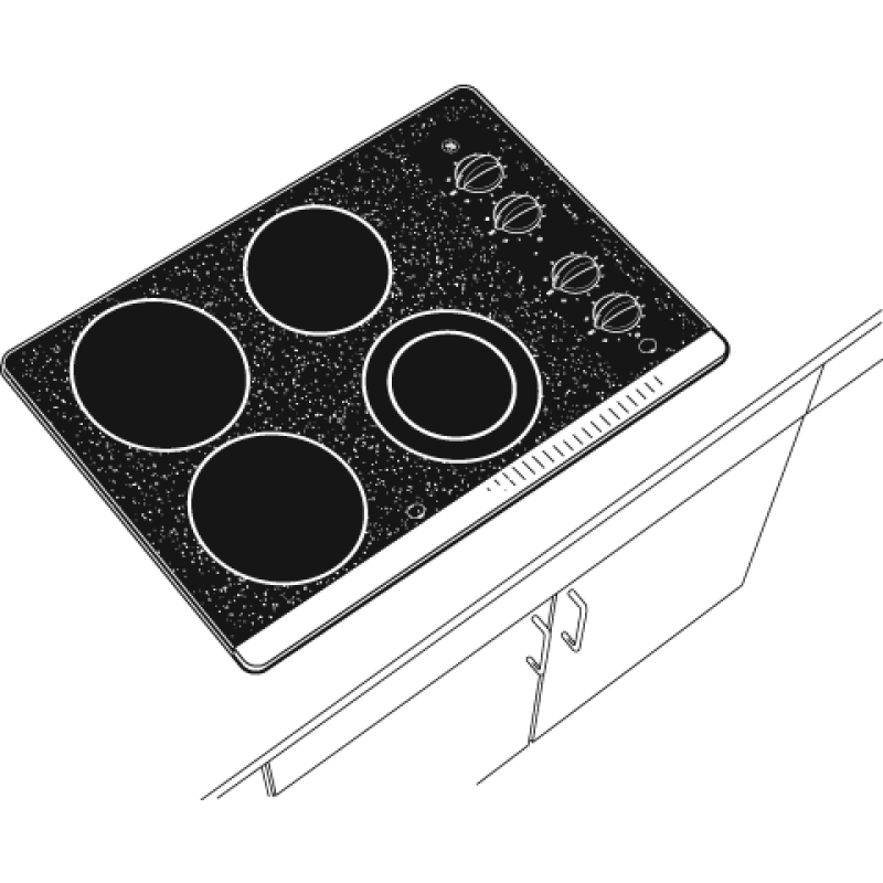 30" Built-In CleanDesign Electric Cooktop JP355SKSS, product image 2 of 3