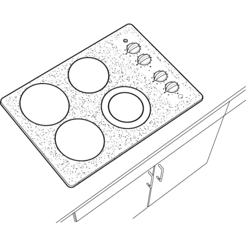30" Built-In CleanDesign Electric Cooktop JP355WKWW, product image 2 of 3