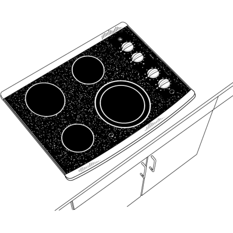 30" Built-In Electric Cooktop JP356SMSS, product image 4 of 4