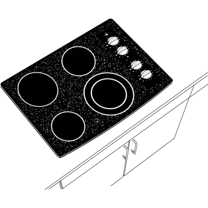 30" Built-In Electric Cooktop JP356WMWW, product image 5 of 6