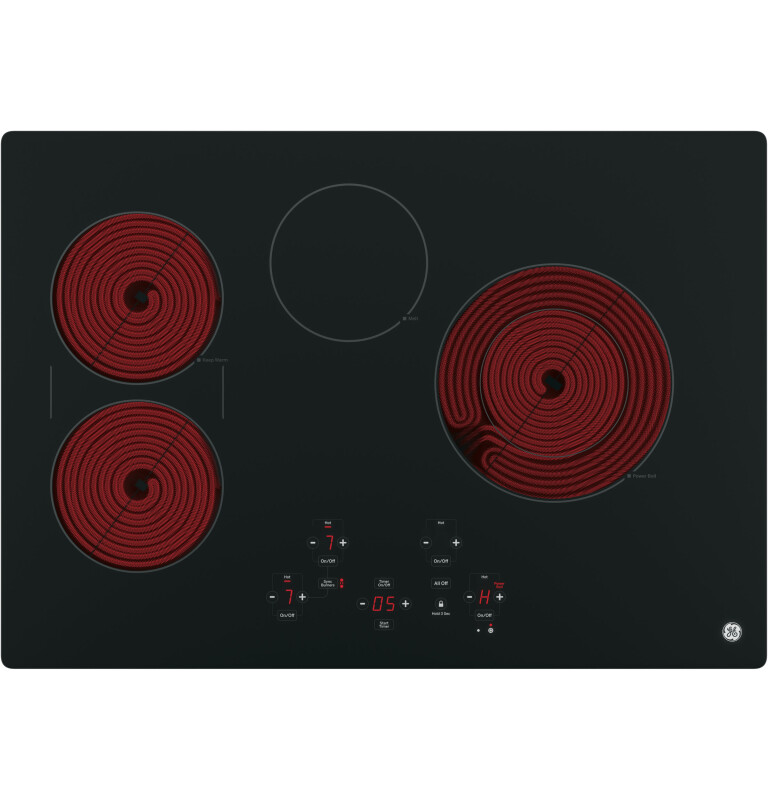 30" Built-In Touch Control Electric Cooktop JP5030DJBB, product image 3 of 5