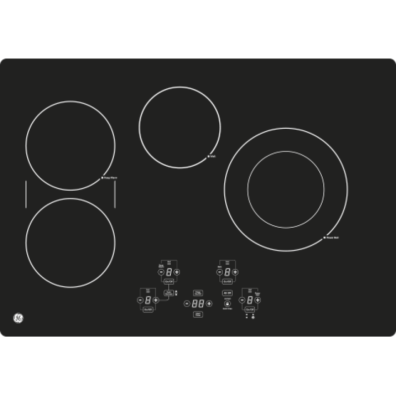 30" Built-In Touch Control Electric Cooktop JP5030DJBB, product image 5 of 5