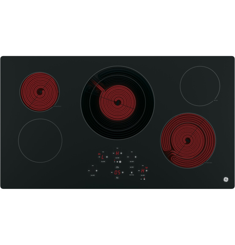 36" Built-In Touch Control Electric Cooktop JP5036DJBB, product image 3 of 5