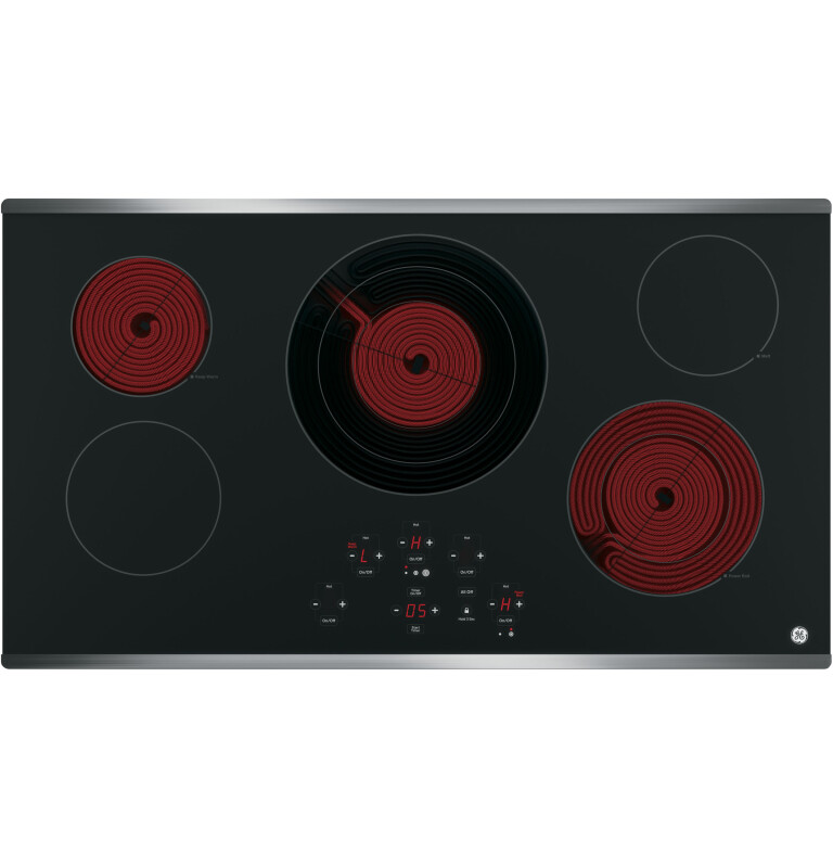 36" Built-In Touch Control Electric Cooktop JP5036SJSS, product image 3 of 7
