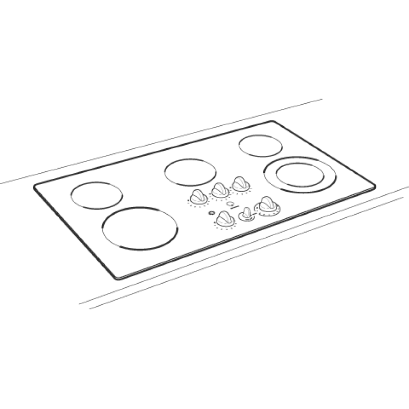 36" Built-In Electric Cooktop JP655BKBB, product image 2 of 3