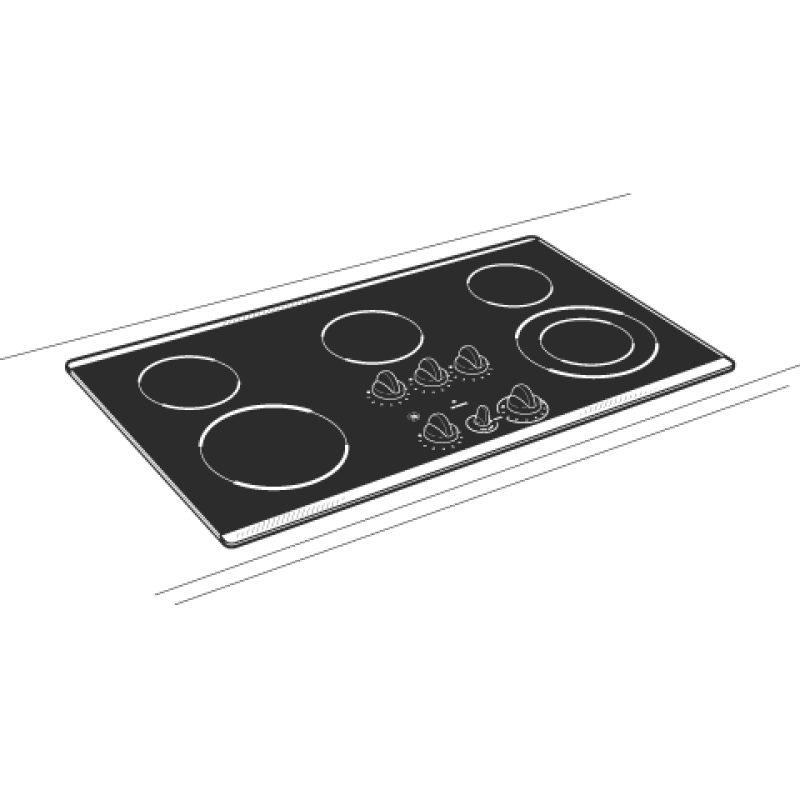 36" Built-In Electric Cooktop JP655SKSS, product image 2 of 3