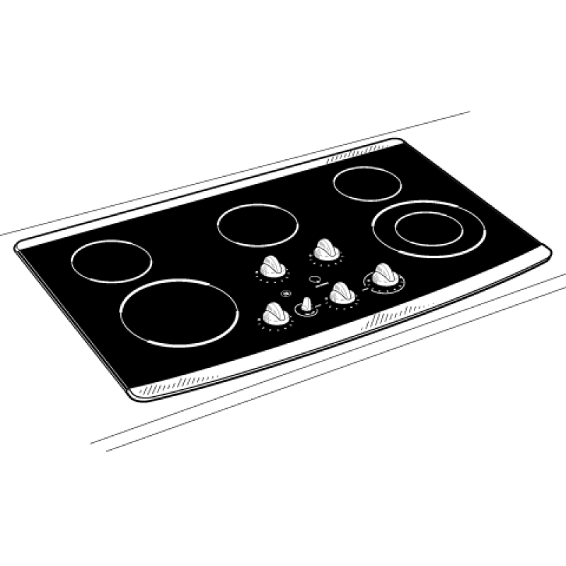 36" Built-In Electric Cooktop JP655SMSS, product image 2 of 3