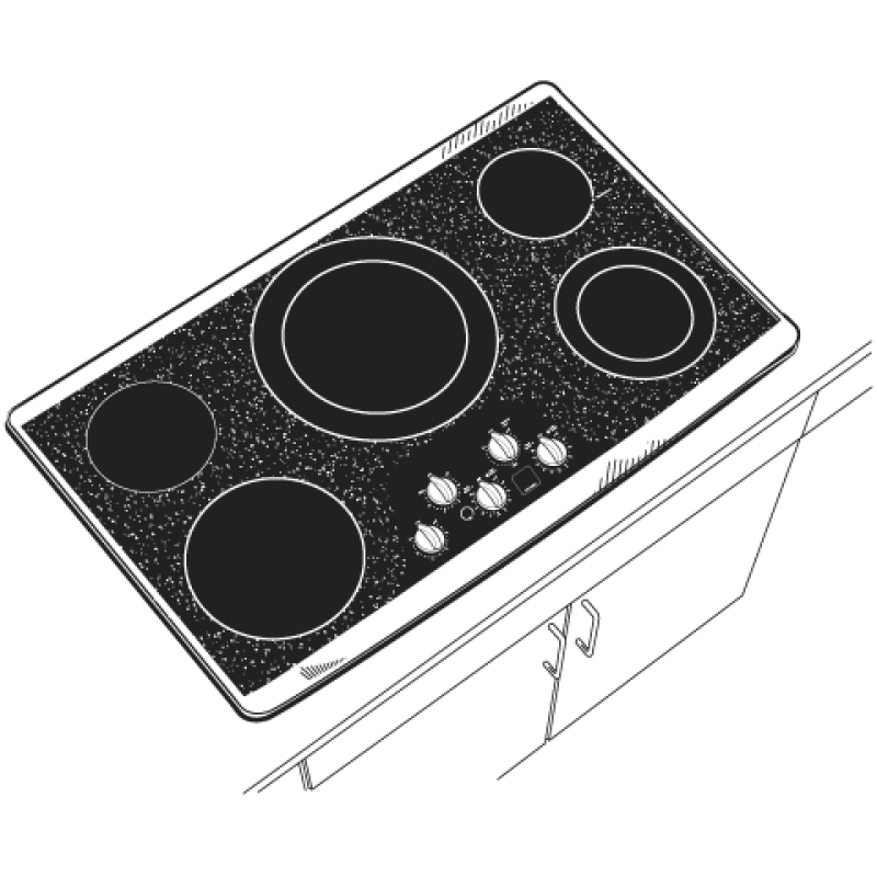 36" Built-In Electric Cooktop JP656SDSS, product image 5 of 5