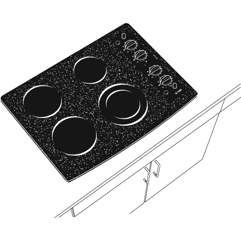 30" Built-In CleanDesign Electric Cooktop JP910BKBB