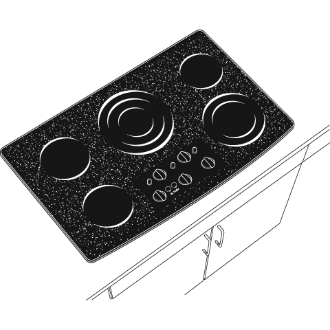 36" Built-In CleanDesign Cooktop view 3
