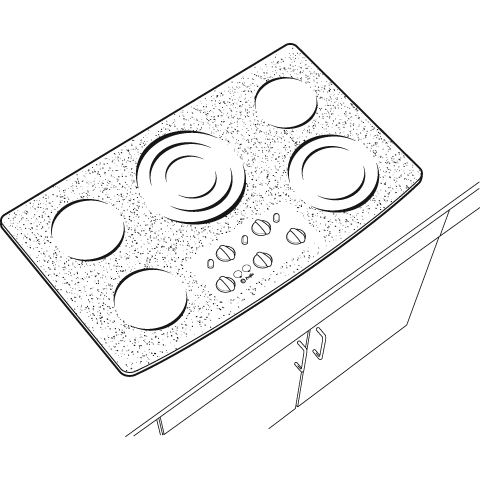 36" Built-In CleanDesign Cooktop JP970TKWW
