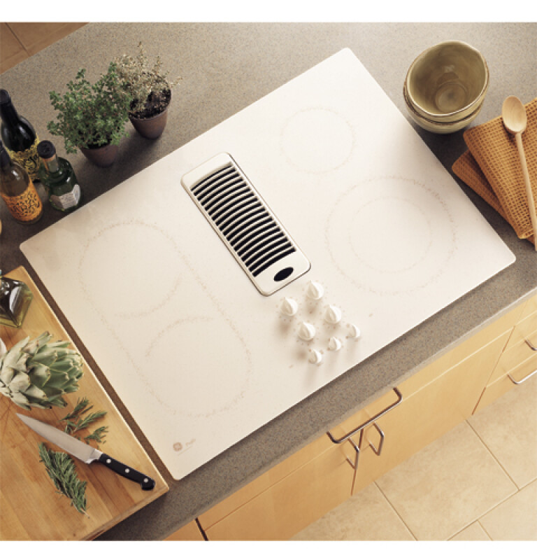 GE Profile 30" Downdraft Electric Cooktop Bisque JP989KDCC Picture 1