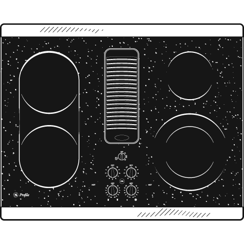 30" Downdraft Electric Cooktop JP989SKSS