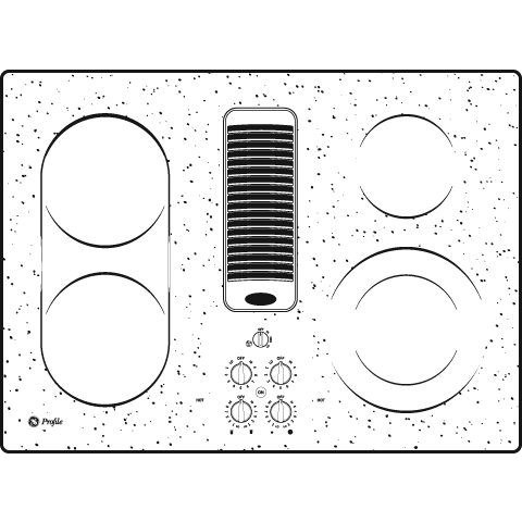 30" Downdraft Electric Cooktop view 2