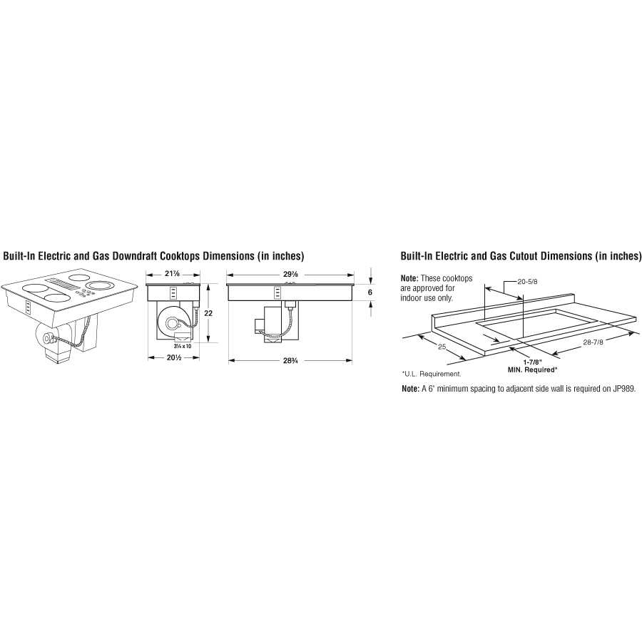 30" Downdraft Electric Cooktop view 3