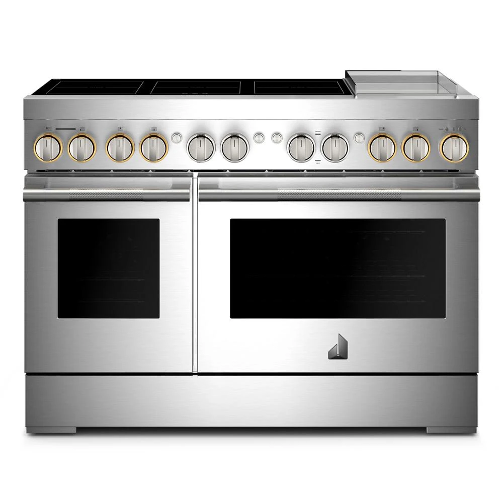 RISE™ 48" Induction Professional-Style Range with Chrome-Infused Griddle JPIGC748RL