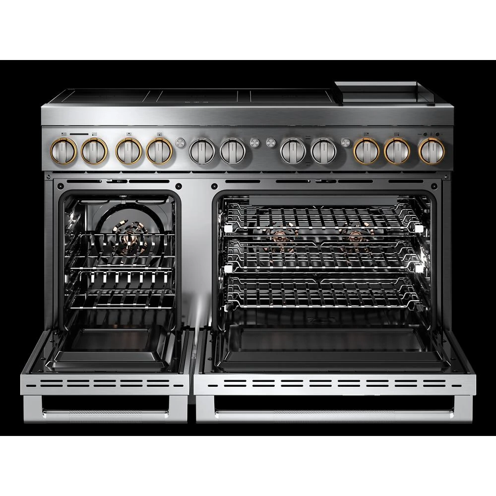 RISE™ 48" Induction Professional-Style Range with Chrome-Infused Griddle JPIGC748RL