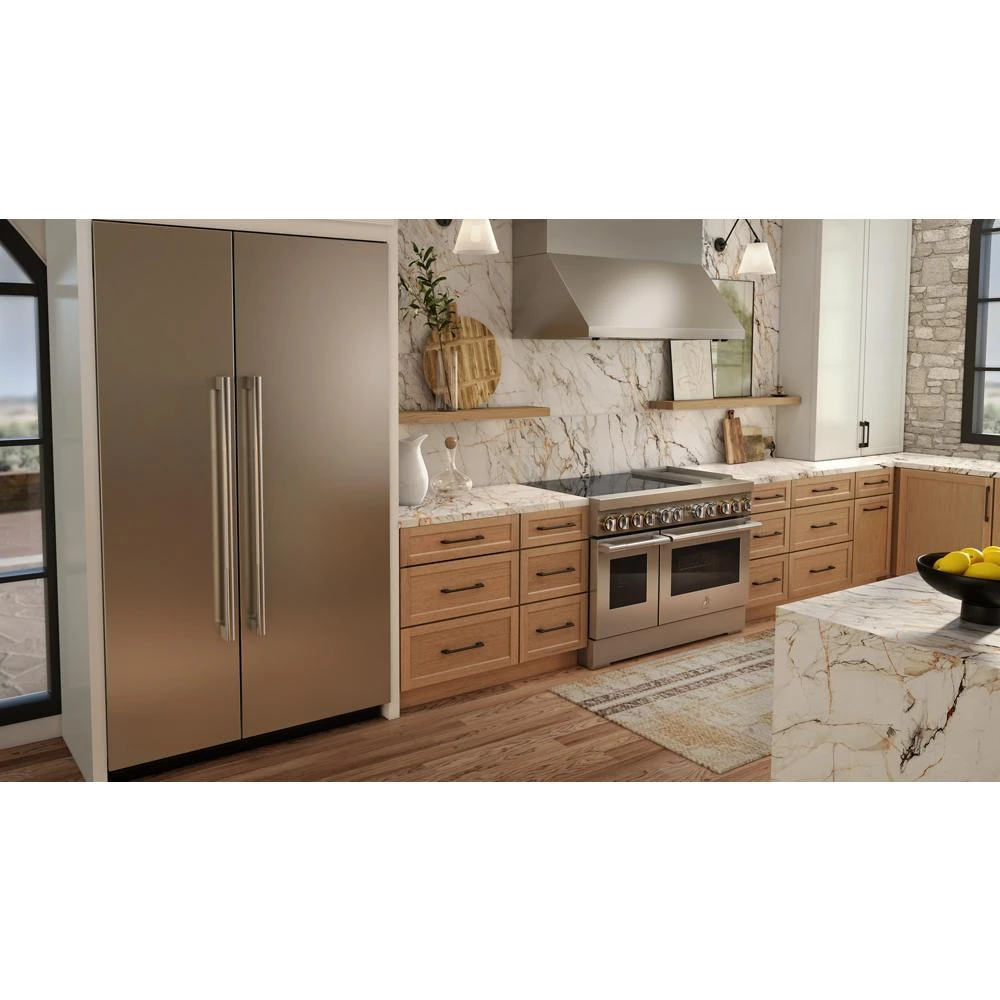 RISE™ 48" Induction Professional-Style Range with Chrome-Infused Griddle JPIGC748RL