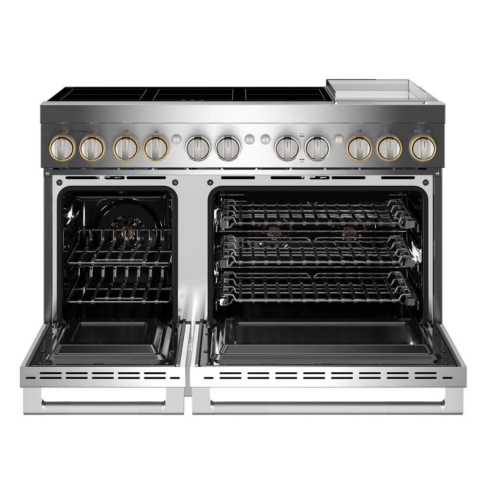 RISE™ 48" Induction Professional-Style Range with Chrome-Infused Griddle JPIGC748RL