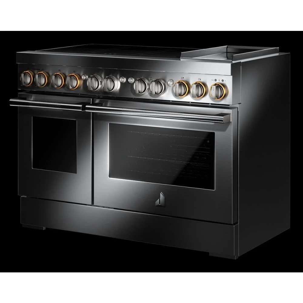 RISE™ 48" Induction Professional-Style Range with Chrome-Infused Griddle JPIGC748RL