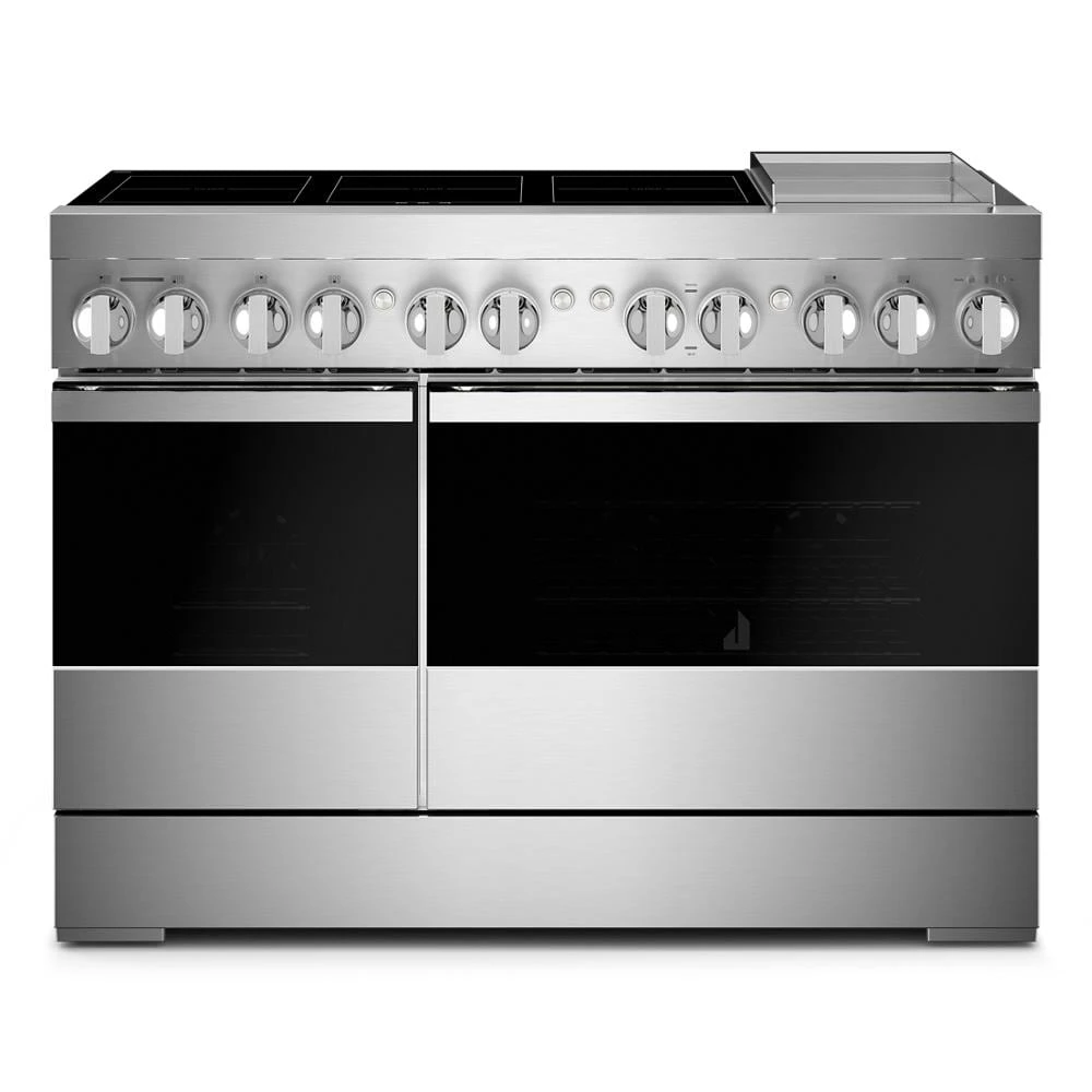 RISE™ 48" Induction Professional-Style Range with Chrome-Infused Griddle JPIGC748RL