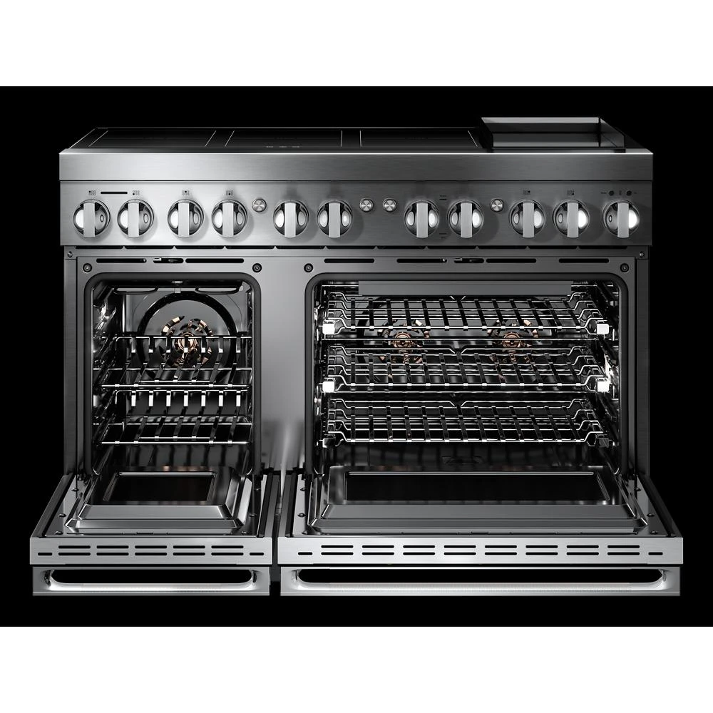 NOIR™ 48" Induction Professional-Style Range with Chrome-Infused Griddle JPIGC748RM