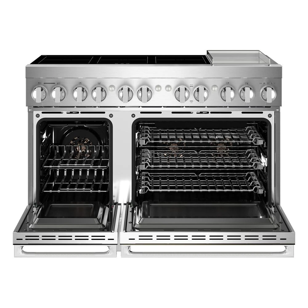 NOIR™ 48" Induction Professional-Style Range with Chrome-Infused Griddle JPIGC748RM
